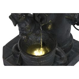 DKD Home Decor Fuente Terraza y Jardín Cobre Resina LED 47x47x88.5 cm