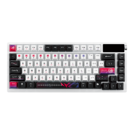 ASUS ROG Azoth X 90MP044F-BKUA30 Teclado Gaming Mecánico 75% USB RF Inalámbrico Bluetooth OLED RGB Negro Blanco