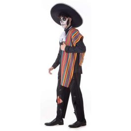 Creaciones Llopis Disfraz adulto mariachi T-L (sombrero, poncho y lazo cuello)