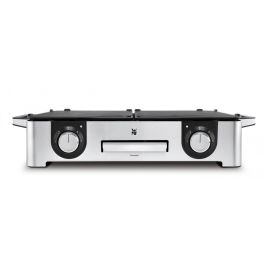 WMF 0415280011 Lono Master - Grill Eléctrico de Mesa 2400W, Superficie 280x500mm, Acero Inoxidable, Antiadherente