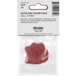 Dunlop Pack 12 Púas Gator Grip 0,58Mm