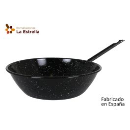 Sartén honda bordonada 30 cm - 4.6L Jaspeada - La Estrella (8 Unidades)