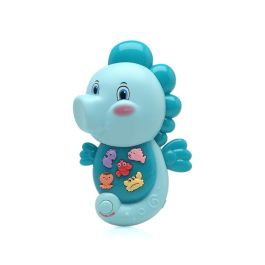 KioKids Caballito de Mar Musical Interactivo Juguete para Bebés +6 Meses, con Luces, 5 Sonidos Animales y 10 Melodías, Azul