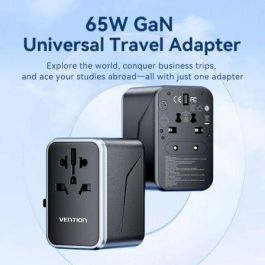 Vention FJFB0 Cargador de Pared Universal GaN 65W Adaptador de Viaje con 2xUSB-C y 2xUSB-A para Carga Rápida de Múltiples Dispositivos Vention FJFB0 Cargador de Pared Universal GaN 65W Adaptador de Viaje con 2xUSB-C y 2xUSB-A para Carga Rápida de Múltiples Dispositivos