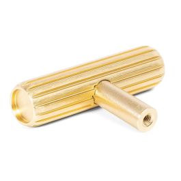 Viefe Pomo Rille T de Aluminio 55x38 mm, Acabados Efecto Inox, Latón Oscuro Cepillado o Negro Cepillado para Muebles