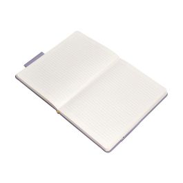 Cuaderno Con Gomilla Antartik Notes Tapa Dura A4 Hojas Rayas Morado Y Amarillo 100 Hojas 80 gr Fsc