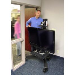 Ergotron NEO-Flex Carro Multimedia para Panel Plano Negro, Soporta Pantallas de 50" a 70"