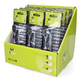 Irimo Juego de carraca 1/4", vasos y alargador, 13 piezas 109-13-4 - Acero cromo vanadio, Din 3120, 3124, 3122