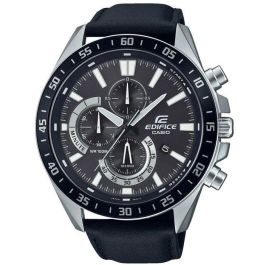 Casio Edifice Reloj de Cuero Genuino Negro