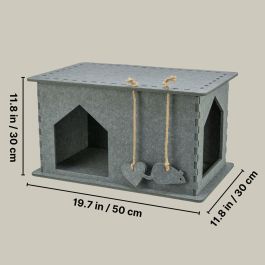 Trixie TRI4057589362711 Refugio Lene de Fieltro Gris 54 x 30 x 35 cm