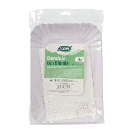 Set de 3 bandejas rectangulares Blonda 18x26 cm Algon (24 Unidades)