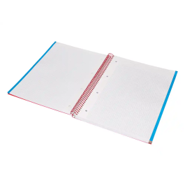 Liderpapel Cuaderno Espiral A4 Micro Jolly Tapa Forrada 140 Hojas Cuadro 5mm Rojo