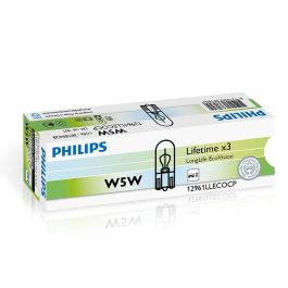 Philips W5 W Longlife Ecovision 12 V5 W2,1x9,5D Cp | 10 Unidades MTECPH 12961LLECOCP Philips W5 W Longlife Ecovision 12 V5 W2,1x9,5D Cp | 10 Unidades MTECPH 12961LLECOCP