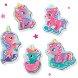 Ses Creative 1710566032688 Moldear y pintar Bebés Unicornios - Pasatiempos creativos - Moldea y pinta 5 unicornios diferentes