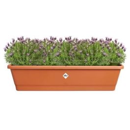 Elho ELH8711904527518 Noa Balconiere XL Marrón para Balcón Exterior, 78x20x18 cm, 100% Reciclado