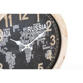 DKD Home Decor Reloj Sobremesa Vintage Negro Natural 41x52.5x6.5 cm (2 Unidades)