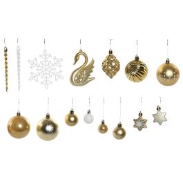 Bola Decoracion Navidad Moderna DKD Home Decor Dorado 7 x 40 x 28 cm Set de 70