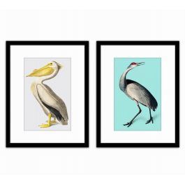 DKD Home Decor Cuadro Tropical Multicolor 2 x 45 x 35 cm (4 Unidades)