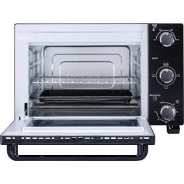 Continental Edison CEMF22B - Mini Horno Eléctrico 22L Negro 1300W Asador Circulación Natural