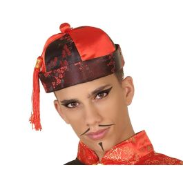 Gorro Tradicional Oriental Rojo con Bordados y Borla para Adulto - Accesorio Temática Asiática Precio: 2.59000016. SKU: B1GKCB399N