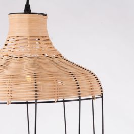 Lámpara Colgante Quetzaltenango de Ratán Natural Estilo Boho-Chic, Casquillo E27 SKD-P80054