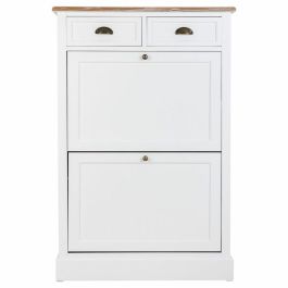 Armario zapatero Alexandra House Living Blanco Marrón 33 x 120 x 80 cm