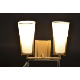 DKD Home Decor Lámpara Aplique Moderno Dorado Blanco 18 x 23 x 30 cm