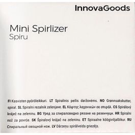 Cortador de Verduras en Espiral Spiru InnovaGoods Cortador de Verduras en Espiral Spiru InnovaGoods