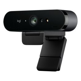 Logitech BRIO 4K Cámara Web, 4K Ultra HD, 13 MP, 90 fps, Zoom 5x, Campo de Visión 90°, Micrófono Dual Omnidireccional, USB-C a USB-A, Color Negro