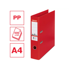 Esselte N 1 Archivador de Palanca Din A4 Lomo 75 mm Carton Forrado Rojo