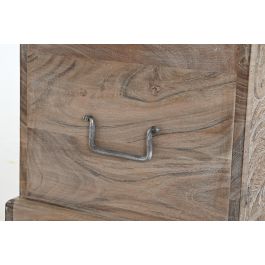 DKD Home Decor Arcón de Acacia Marrón Natural 90 x 40 x 40 cm Hecho a Mano con 1 Puerta