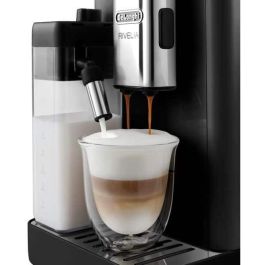 DeLonghi EXAM 440.55B Cafetera Automática Rivelia con Molinillo Integrado y Espumador de Leche, 19 Bares, 1.4L, Negro