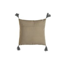 DKD Home Decor Cojín 10 x 40 x 40 cm Azul Celeste Naranja Algodón Polyester Mandala (3 Unidades)