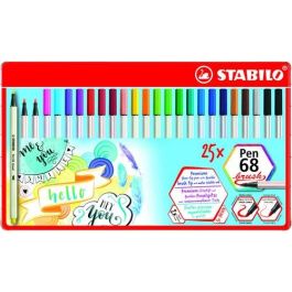 Rotulador Fibra Stabilo Pen 68 Brush Punta Pincel Caja Metal De 25 Precio: 45.50000026. SKU: B12N93XSZX