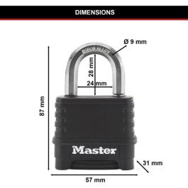 MASTER LOCK Candado de alta seguridad [Combinación] [Zinc] [Exterior] M178EURD