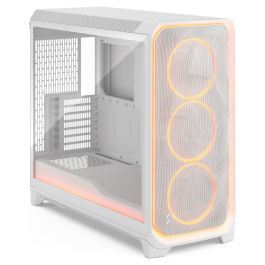 Fractal Design Meshify 3 XL Ambience Pro RGB White TG Light Tint - Caja de PC Blanca con Panel de Vidrio Templado e Iluminación