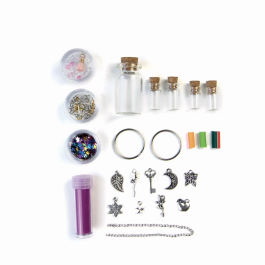 Sycomore Botella de Joyería Kit de Manualidades para Crear Mini Decoraciones y Accesorios con 6 Proyectos