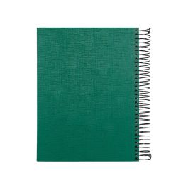 Cuaderno Espiral Liderpapel A5 Micro Papercoat Tapa Forrada 140H 75 gr Cuadro5 mm 5 Bandas 6 Taladros Verde