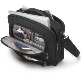 DICOTA Eco Multi PRO 11-14.1 Maletín para Portátil 14.1" Negro con Tirante de Hombro, Material Reciclado PET y Poliéster
