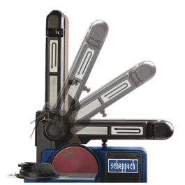 Scheppach BTS800 Lijadora de banda y disco Ø 150 mm 370 W Motor Inducción Silencioso con Mesa Inclinable 45°