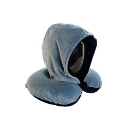 DKD Home Decor Cojin de Viaje Azul Marino y Azul con Capucha de Poliester - 10 x 32 x 30 cm (4 Unidades) Precio: 33.88999944. SKU: B1FSRLGRDP
