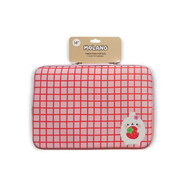 Wondee Funda Portátil Compatible hasta 14 Pulgadas Molang Pink con Cierre Cremallera y Protección Anti-Golpes