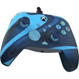 PDP REMATCH GLOW Mando Alámbrico para Xbox Series X|S, Xbox One y PC - Blue Tide Glow