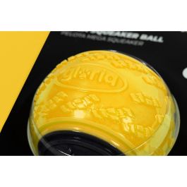 Gloria Pelota Play And Run Mega Squeaker TPR L 8.89 cm, Juguete para Perros, Entrenamiento y Ejercicio, Amarilla-Gris
