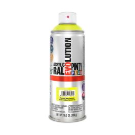 Pinty Plus F146 Pintura Acrílica Spray Evolution Fluorescente Amarillo 520cc Secado Rápido Liso para Interior y Exterior