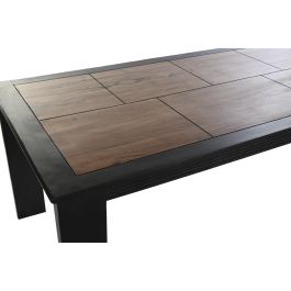 DKD Home Decor Mesa de Comedor Marron Oscuro Acacia 90 x 76 x 180 cm