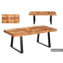 GIFTDECOR Mesa Auxiliar Madera Trama 120x60x48 cm Acacia Marron Negro Precio: 145.50000014. SKU: B19ZA4YDJY