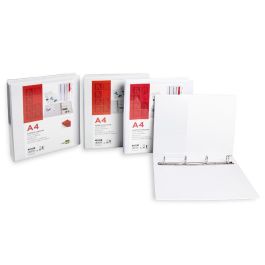 Carpeta Canguro 4 Anillas Mixtas 55 mm Liderpapel A4 Plastico Color Blanco