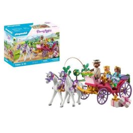 Playmobil 71846 Set de Juego Paseo en Carruaje Princess con Príncipe y Princesa Elegante, Caballos y Regalo para Niños +4 años