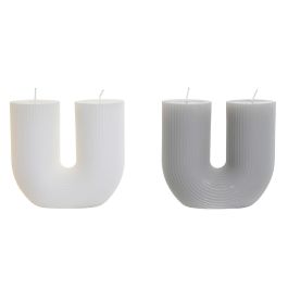 DKD Home Decor Vela Urban Decorativa de Cera Gris Blanco, 405 gr, 26h de Duración - Pack 12 Unidades (5x11x11 cm) Precio: 46.49999992. SKU: B1BHSYTTQT